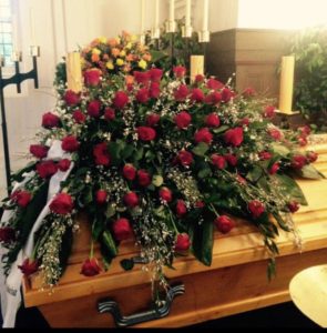 Trauerfloristik Sargschmuck 