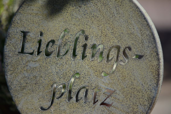 Gartendekoration Schild